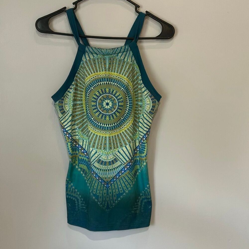 Prana Geometric Colorful Patterned Medium Non Padded Active Tank #800